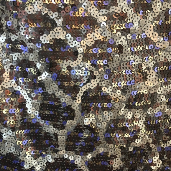 Express Shimmer animal print sequins Paillettes mini skirt size S - Picture 6 of 14